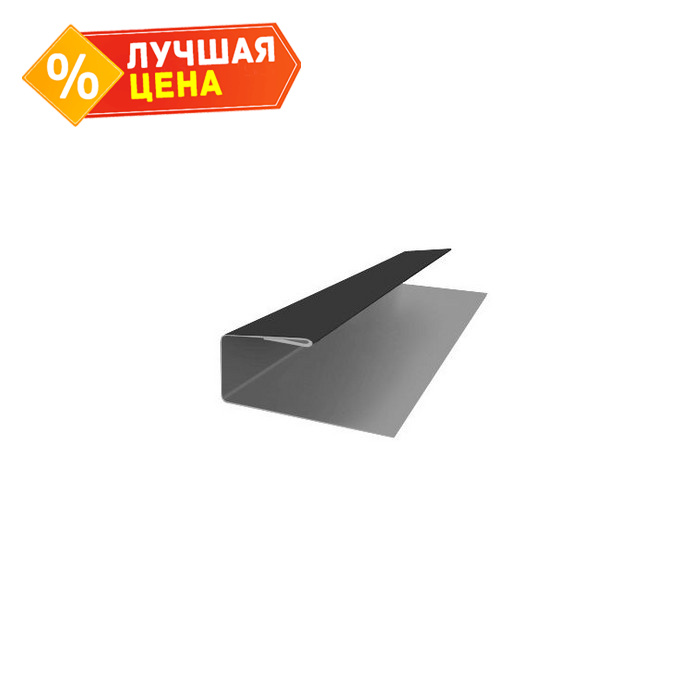 J-Профиль 18мм 0,5 Drap RAL 9005 черный