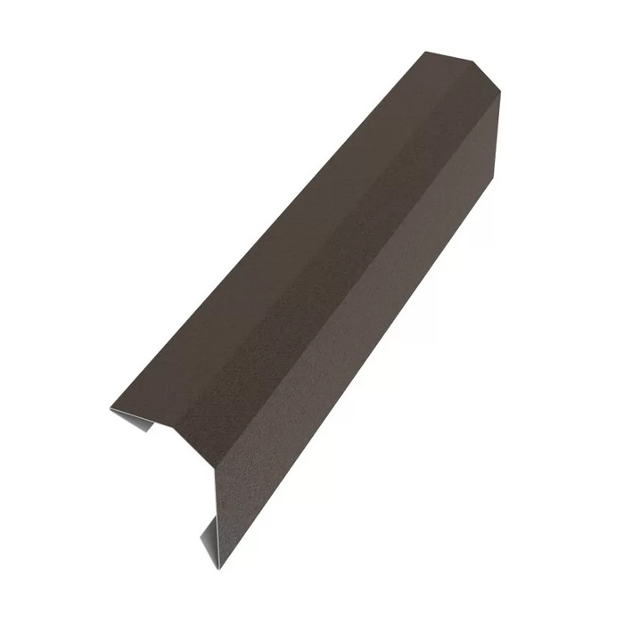 Aquasystem Планка пристенная в штробу, 0,5 мм GreenCoat Pural Matt BT RR 32 (т-коричневый) - фото №1