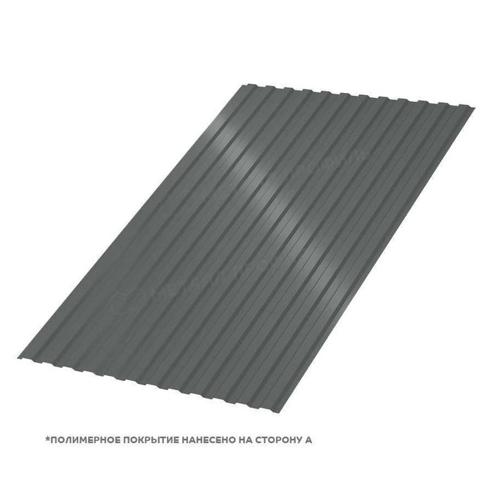 Профлист Металл Профиль МП-10 0,5 PURETAN® RR 23 Темно-серый | B